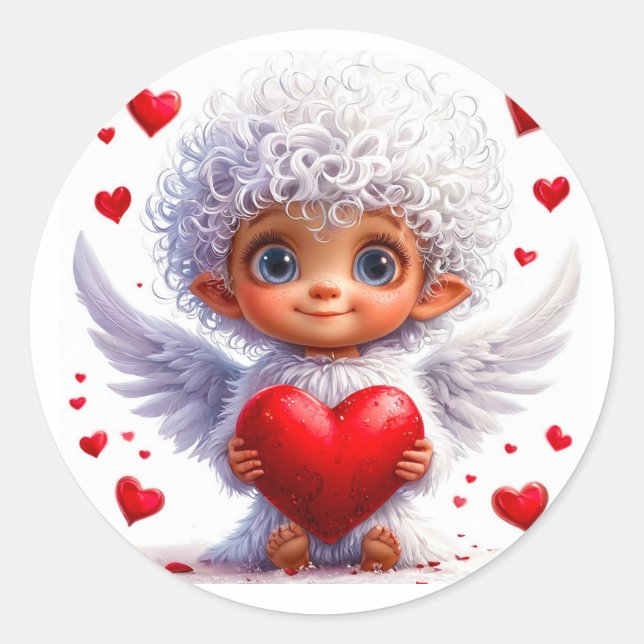 💘 Valentine Angel Love Sticker ✨ (Front)
