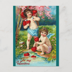 Valentine Angels Holiday Postcard