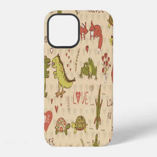 Valentine Animal Hand-Drawn Print iPhone 12 Case