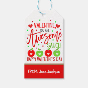 Valentine Applesauce Gift Tag