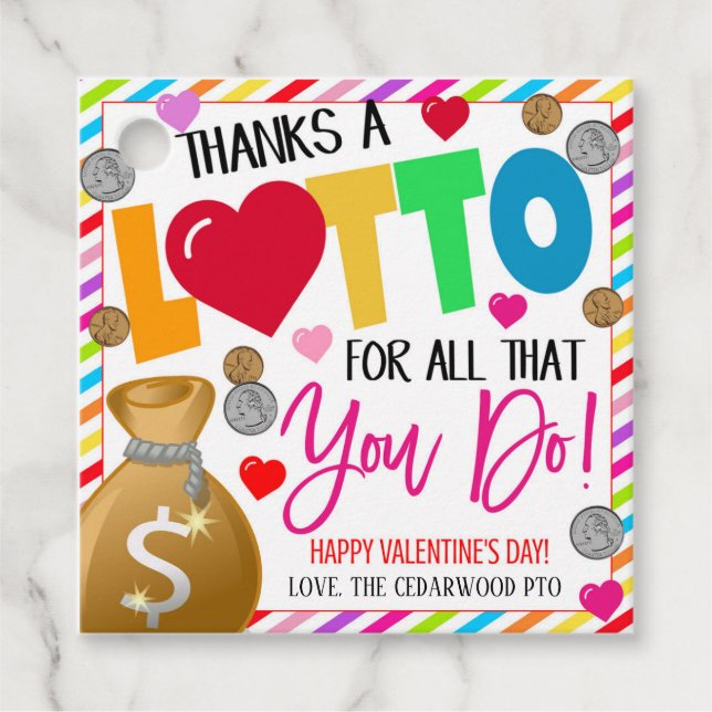 Valentine Appreciation Gift Tags (Front)