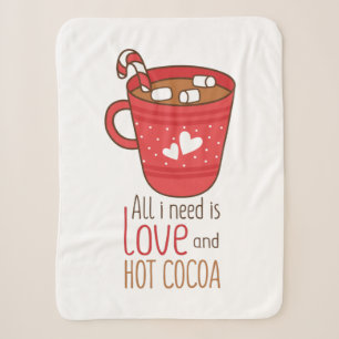 Valentine Art All I Need Is Love Sherpa Blanket
