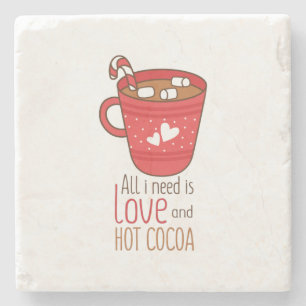 Valentine Art All I Need Is Love Stone Coaster