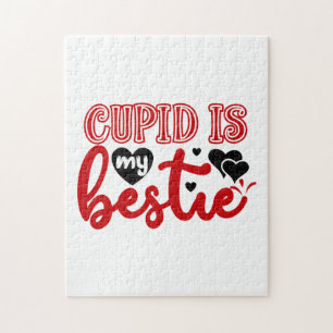 Valentine Art Cupid Is My Bestie Jigsaw Puzzle