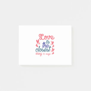 Valentine Art Love Is The Closest Post-it Notes