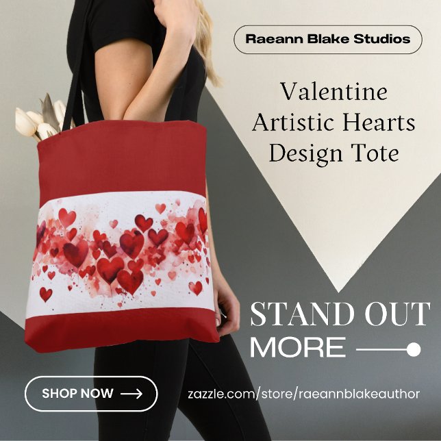 Valentine Artistic Heart Design Tote Bag (Creator Uploaded)