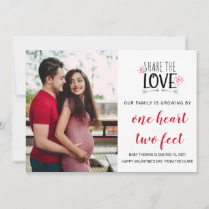 valentine baby/pregnancy announcement love heart