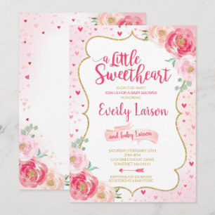 Valentine Baby Shower Invitation Sweetheart Baby