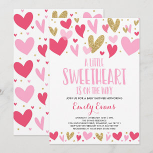 Valentine Baby Shower Invitation Sweetheart Baby