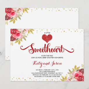 Valentine Baby Shower Invitation Sweetheart Baby
