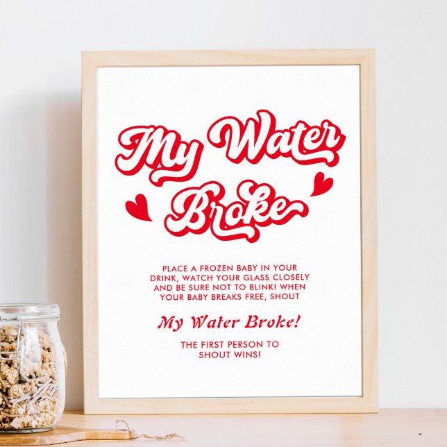 Valentine Baby Shower My Water Broke Game Poster (Creator Uploaded)