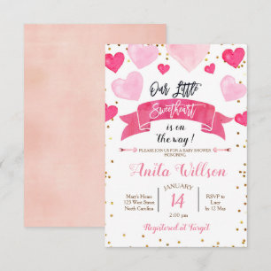 Valentine Baby shower Our Little Sweetheart Invitation