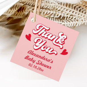Valentine Baby Shower Thank You Favour Tags