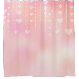 Valentine background bokeh hearts shower curtain