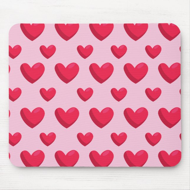 Valentine Background With Heart Love              Mouse Mat (Front)