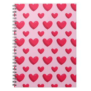 Valentine Background With Heart Love Notebook