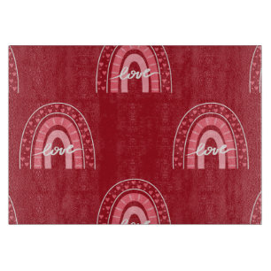 Valentine Background With Hearts Love          Cutting Board