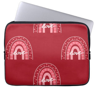 Valentine Background With Hearts Love Laptop Sleeve