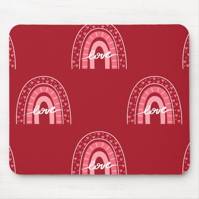 Valentine Background With Hearts Love           Mouse Mat (Front)