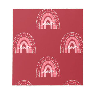 Valentine Background With Hearts Love Notepad