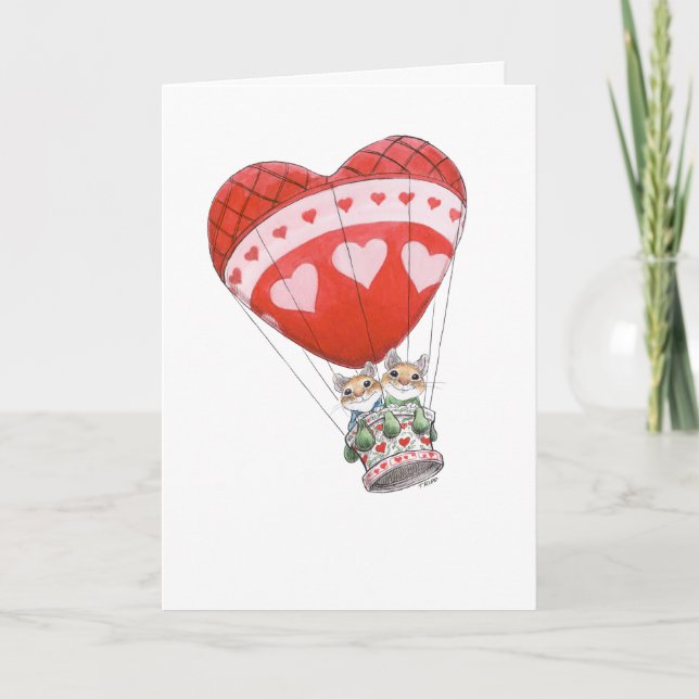 Valentine Balloon Mice Card (Front)