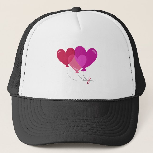 Valentine Balloons Trucker Hat (Front)