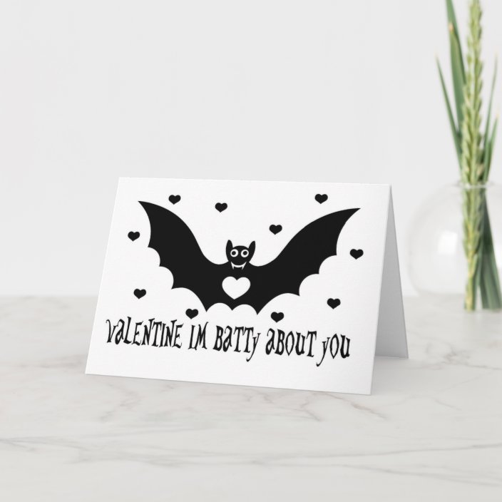 Valentine Bat Love Holiday Card | Zazzle.co.uk