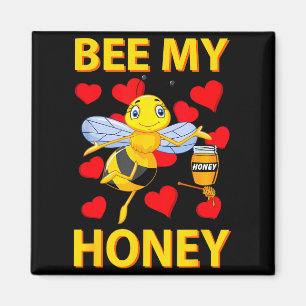 Valentine Be My Honey Bee Shirt Hearts Love You  Magnet
