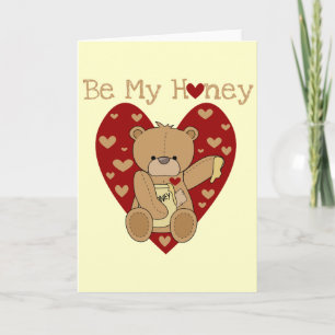 Valentine Be My Honey T-shirts and Gifts Holiday Card