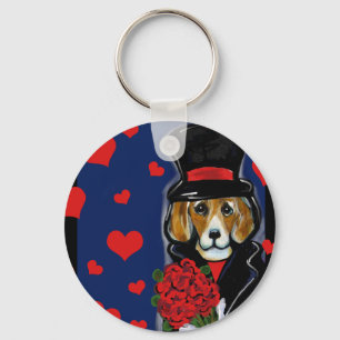 VALENTINE BEAGLE KEY RING