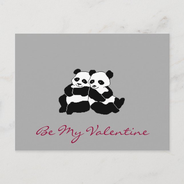 Valentine Bear Holiday Postcard (Front)