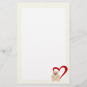Valentine Bear Stationery