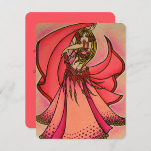 Valentine Belly Dancer Postcard