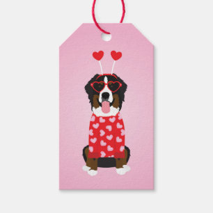 Valentine Bernese Mountain Dog Gift Tags