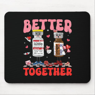 Valentine Better Together Nurse Pink Bow Rn Pct Cn Mouse Mat