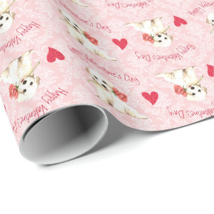 Valentine Bichon Wrapping Paper