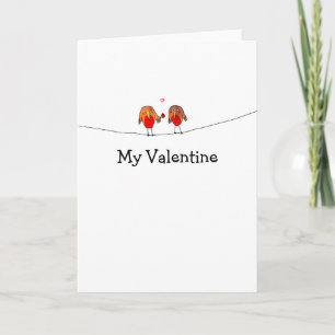 Valentine bird card