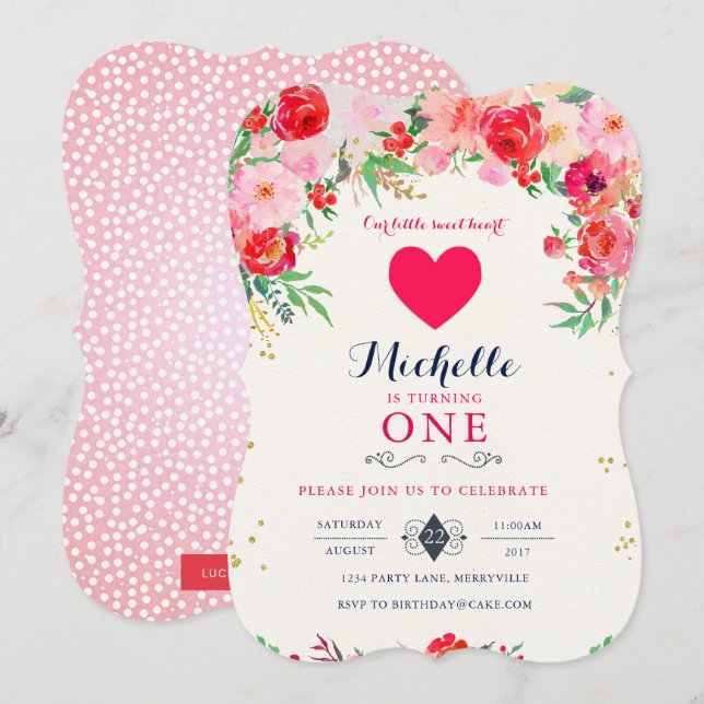 Valentine Birthday Invitation (Front/Back)