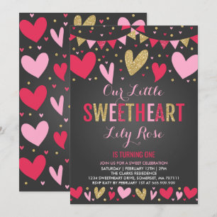 Valentine Birthday Invitation Sweetheart Birthday