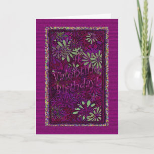 Valentine Birthday! - Verse Inside Holiday Card