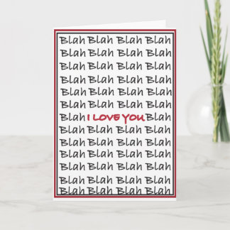 Valentine Bla Bla Bla Holiday Card