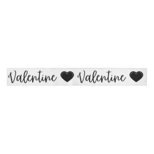 Valentine Black Valentine's Grosgrain Ribbon