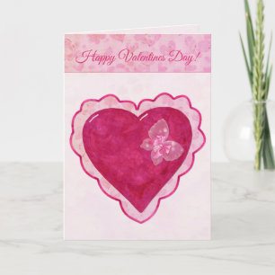 Valentine Blossoms Adorable CUSTOM GREETING Holiday Card