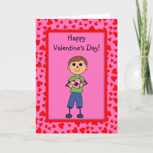 Valentine Boy Holiday Card