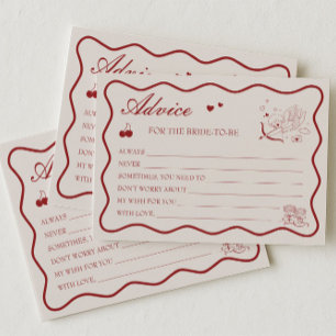 Valentine Bridal Shower Advice Card