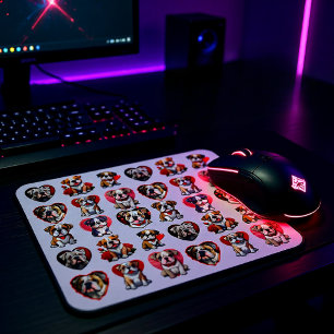 Valentine  Bulldog  Mouse Mat