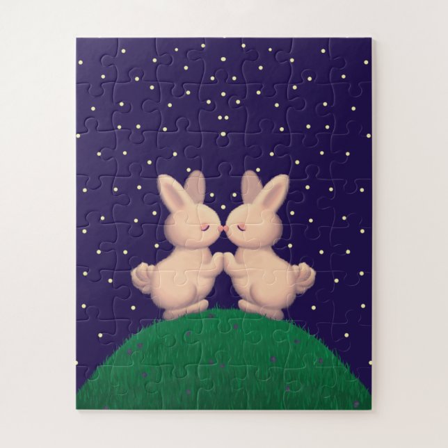 Valentine Bunnies  Jigsaw Puzzle (Vertical)