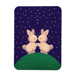 Valentine Bunnies  Magnet