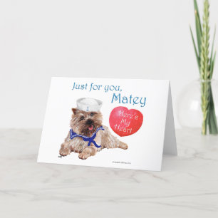 Valentine Cairn Terrier Holiday Card