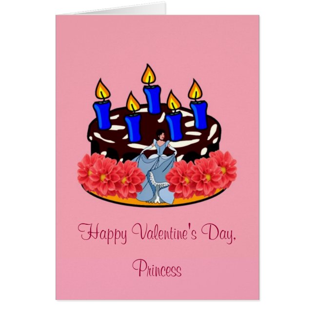 Valentine Cake Greeting Card (Front)
